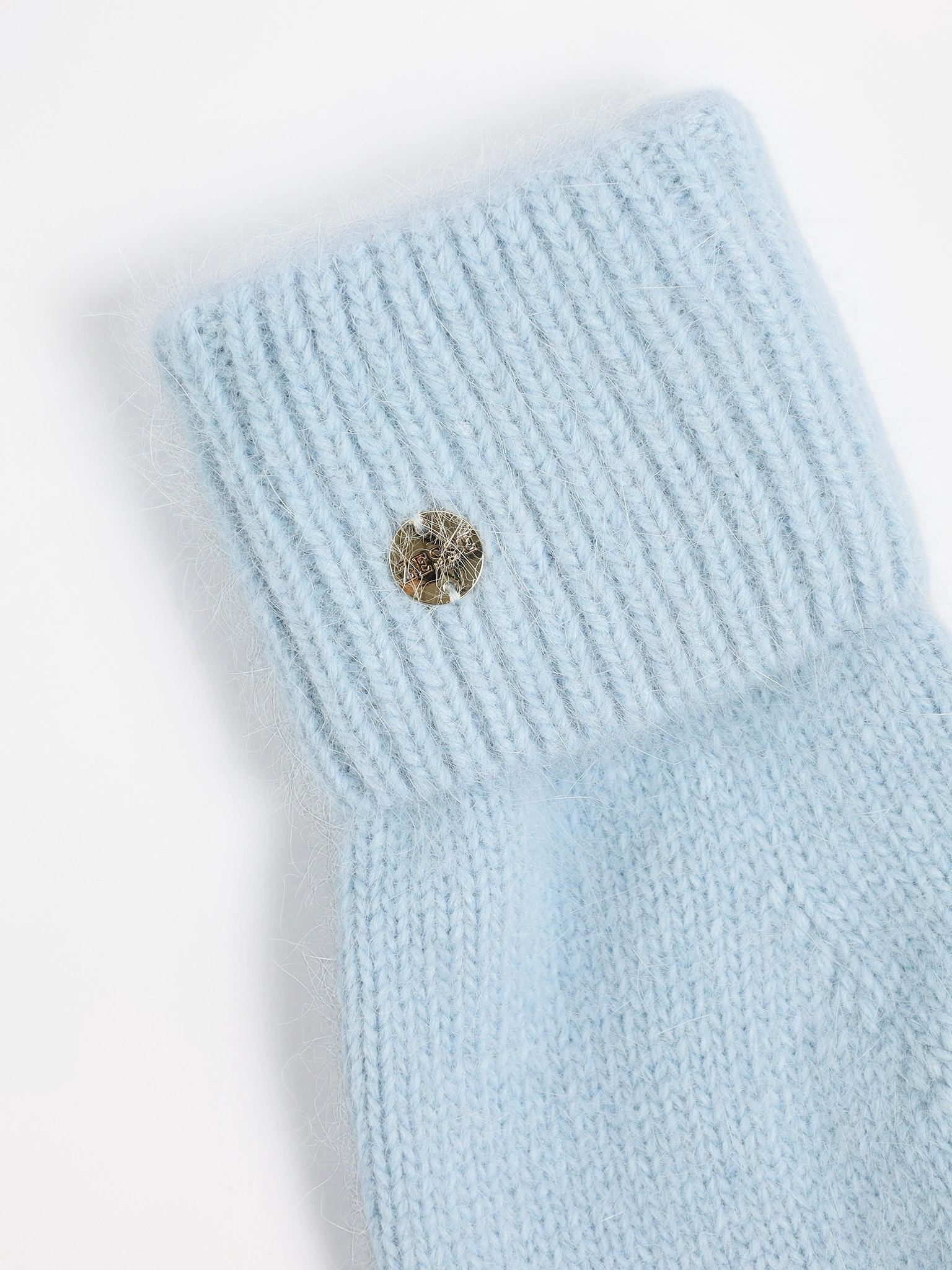 Варежки вязаные с отворотом двойные в ассортименте